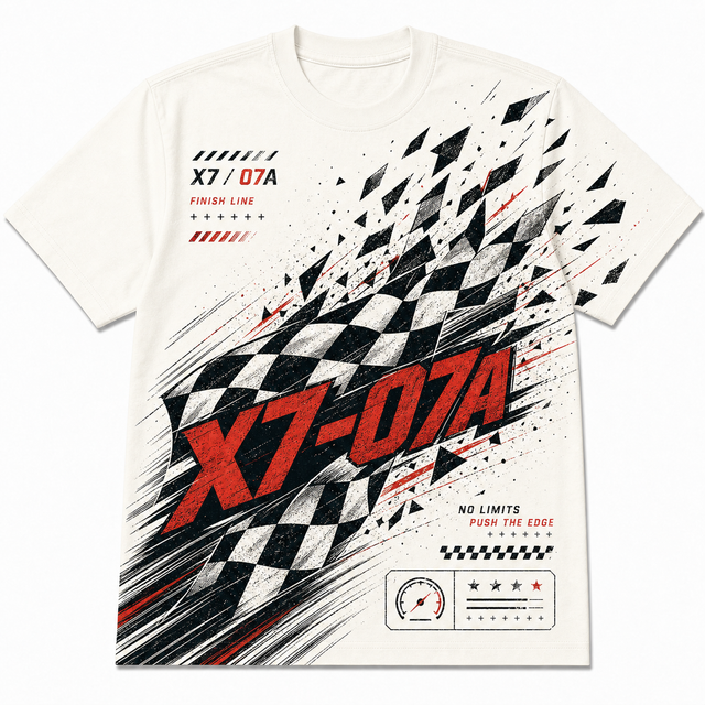 Motorsport Slash Grid Cotton T-Shirt