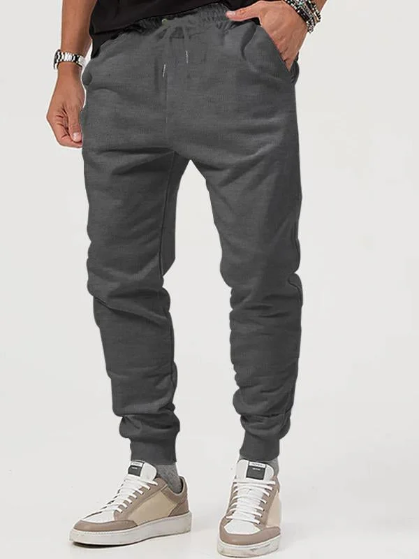 Men's lace-up casual trousers