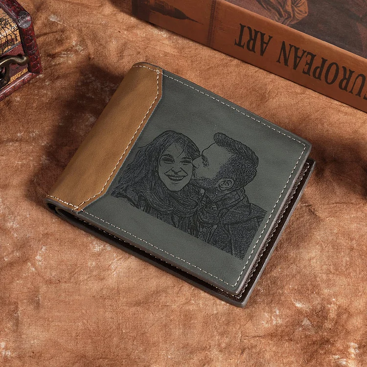 Customized Personalized Picture And Text Leather Wallet