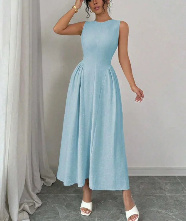 Nigikala Nigikala Women's Sleeveless Spring And Summer Thin Temperament Waist Dress