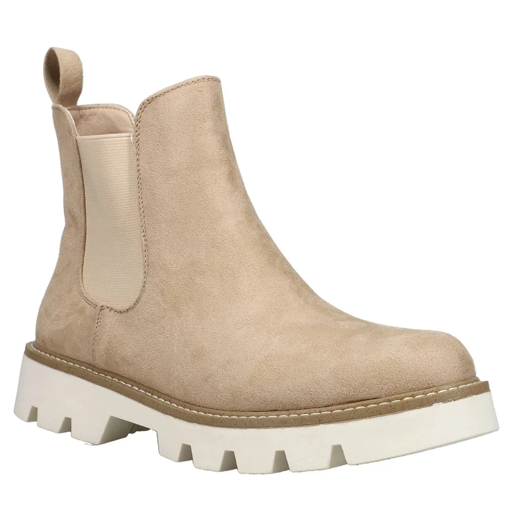 Low Heel Chelsea Boots with Rounded Toe