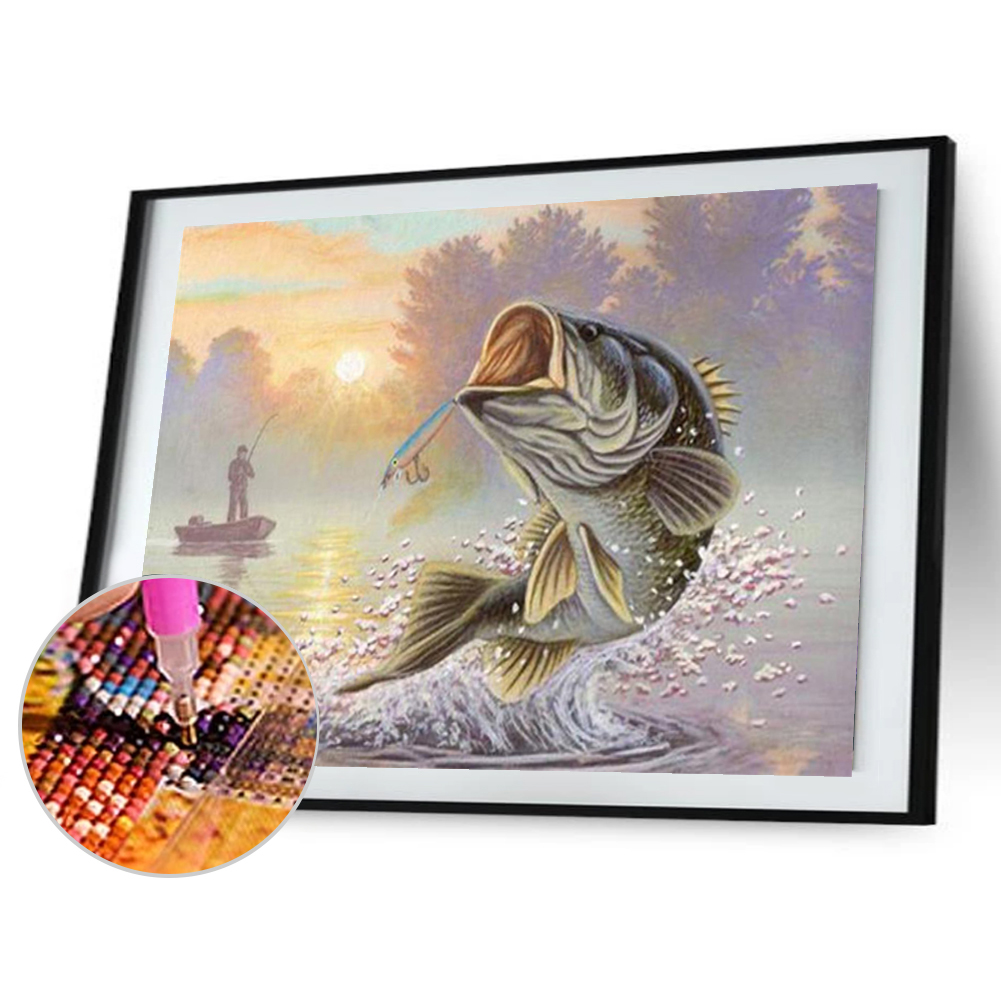 

Fish - Round Drill Diamond Painting - 50*40CM, 501 Original