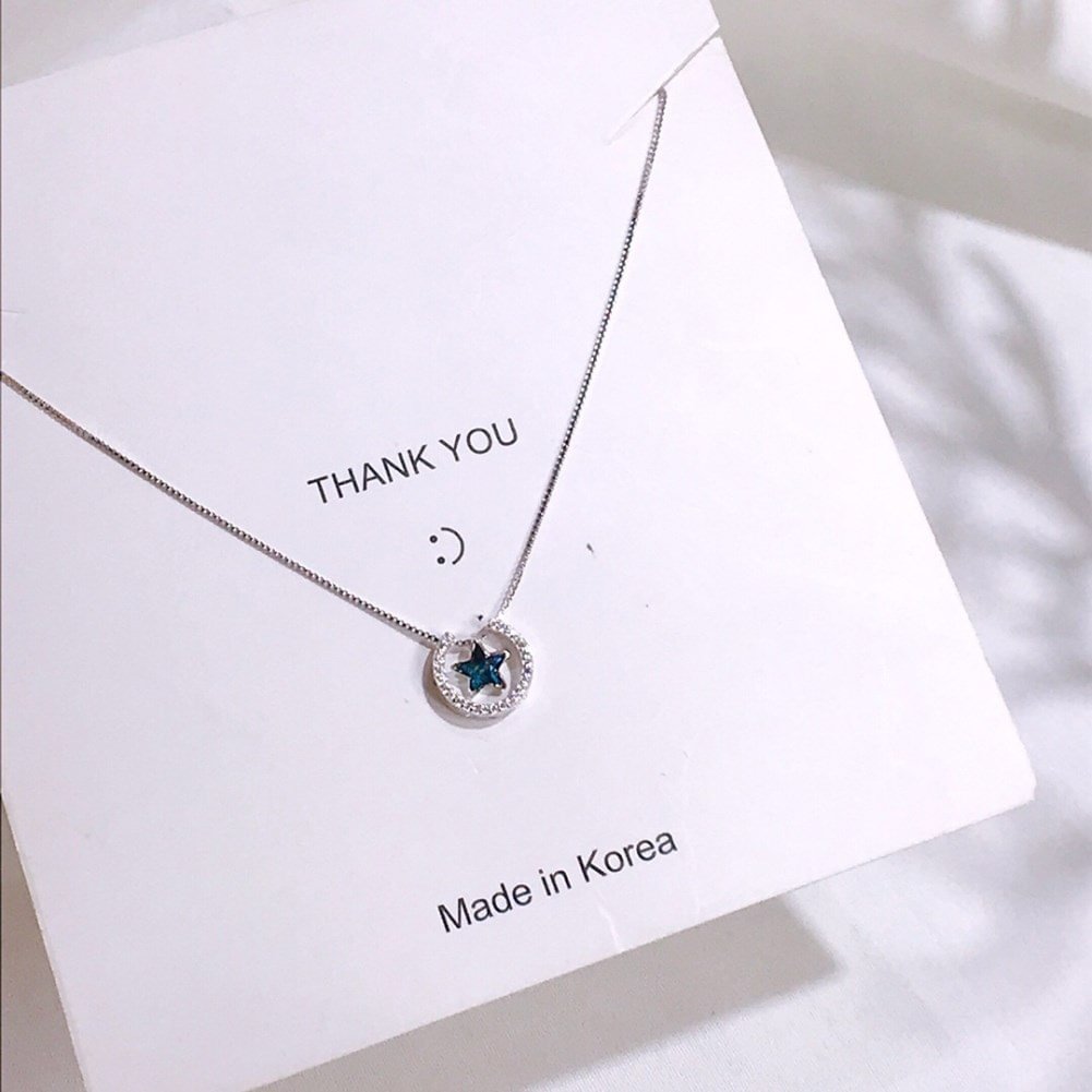 Seiko Fashion Classic Star and Moon Necklace