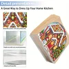 Diamond Painting Acrylic Christmas House Paper Towel Storage Rack Decor