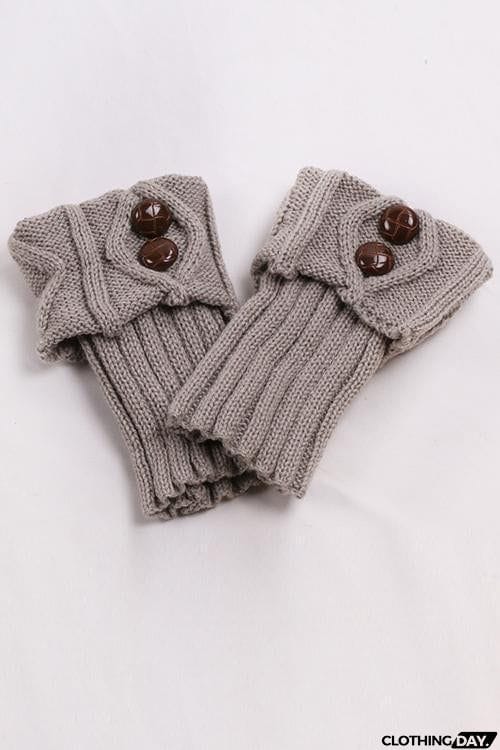 Tortoise Shell Button Boot Cuffs