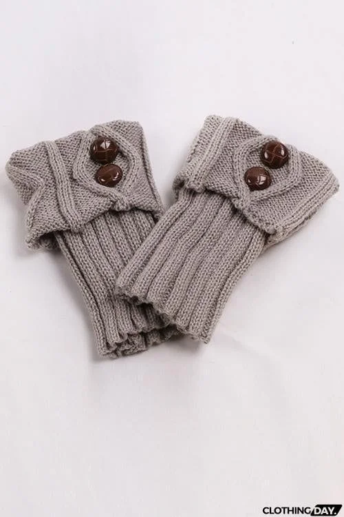 Tortoise Shell Button Boot Cuffs