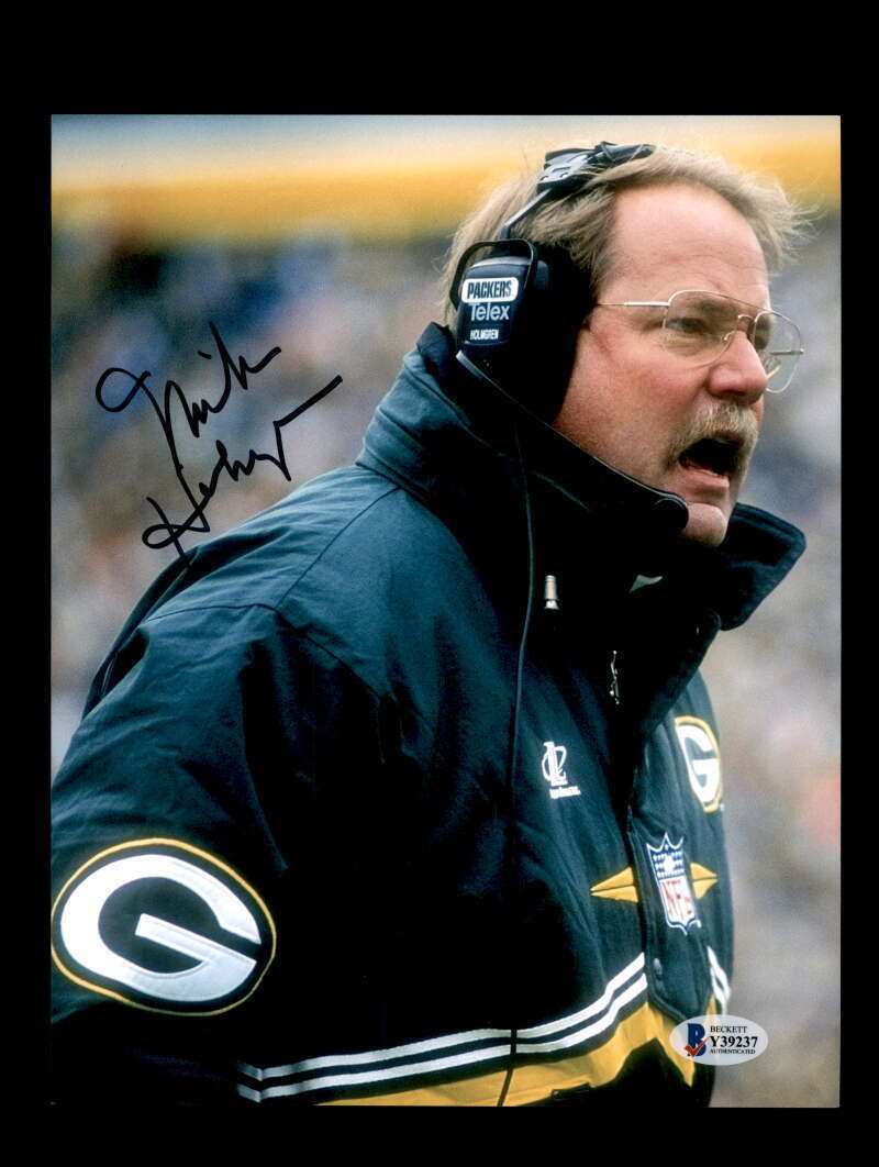 Mike Holmgren BAS Beckett Cert Hand Signed 8x10 Packers Photo Poster painting Autograph