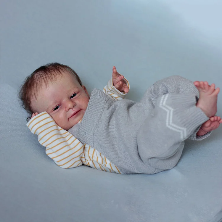  [New] 20'' Truly Look Real Blue Eyes Cloth Body Baby Doll Boy Named Wukasa - Reborndollsshop®-Reborndollsshop®