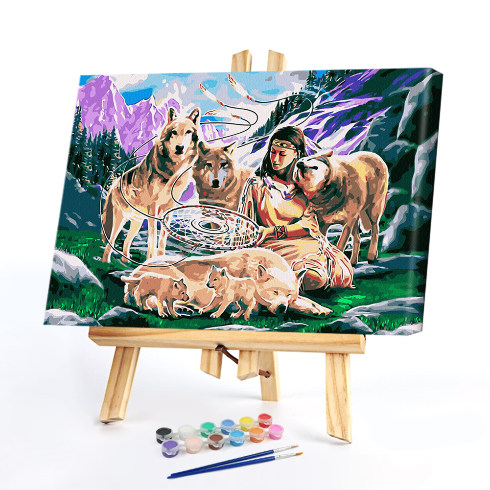 

40*50CM Paint By Numbers-Wolf Beauty, 501 Original