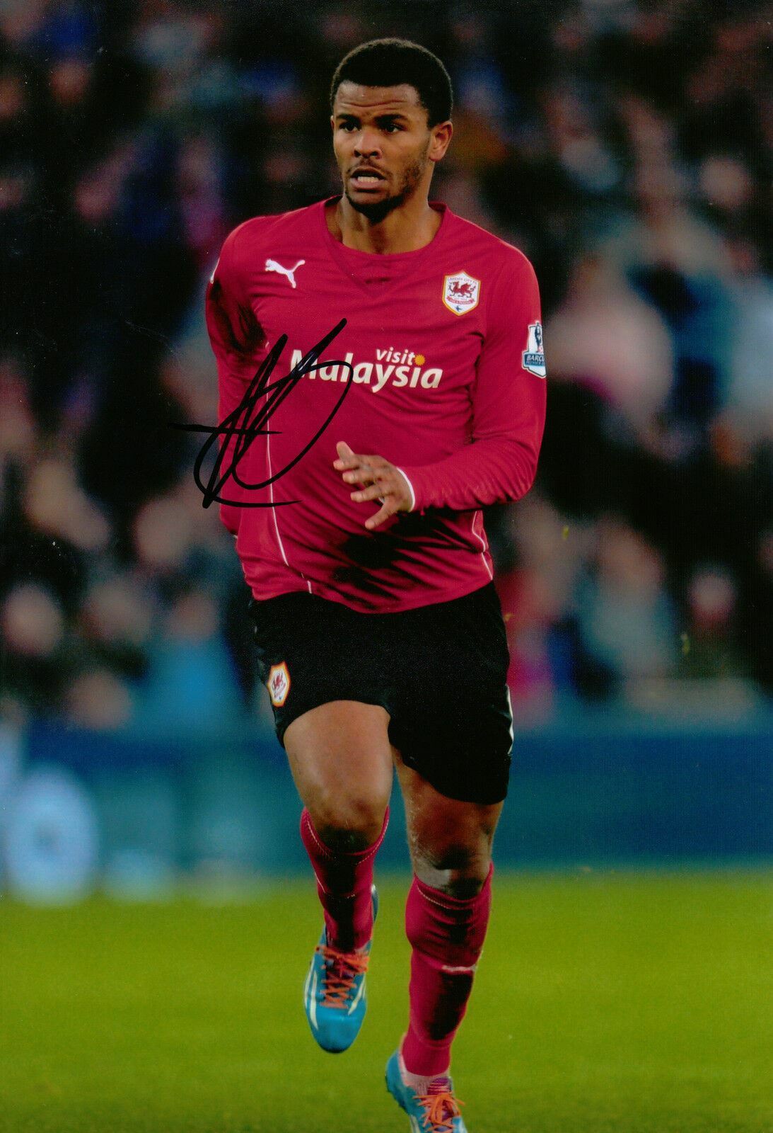 Fraizer Campbell Signed 12X8 Photo Poster painting Cardiff City AFTAL COA (1624)