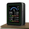 10 In 1 Multifunctional Air Quality Detector Type-C Charging Carbon Dioxide Airs Tester LCD Screen Portable Smartair Quality Tester for CO2 CO TVOC HCHO Temp AQI PM2.5 10 Detect