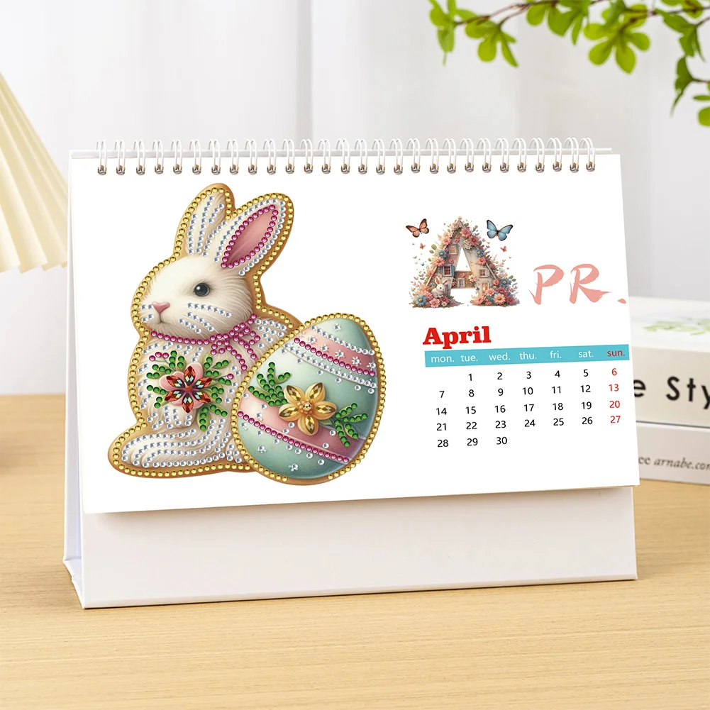 2025 Special Shape Beverage Diamond Painting Desk Calendar for Home Office