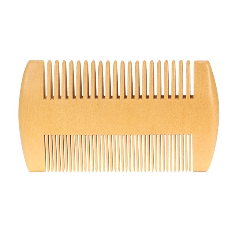 Beard Comb Pear Wood Grate Comb Wide Tooth Men’s Beard Comb Super Dense Tooth Peach Wood Comb Household
