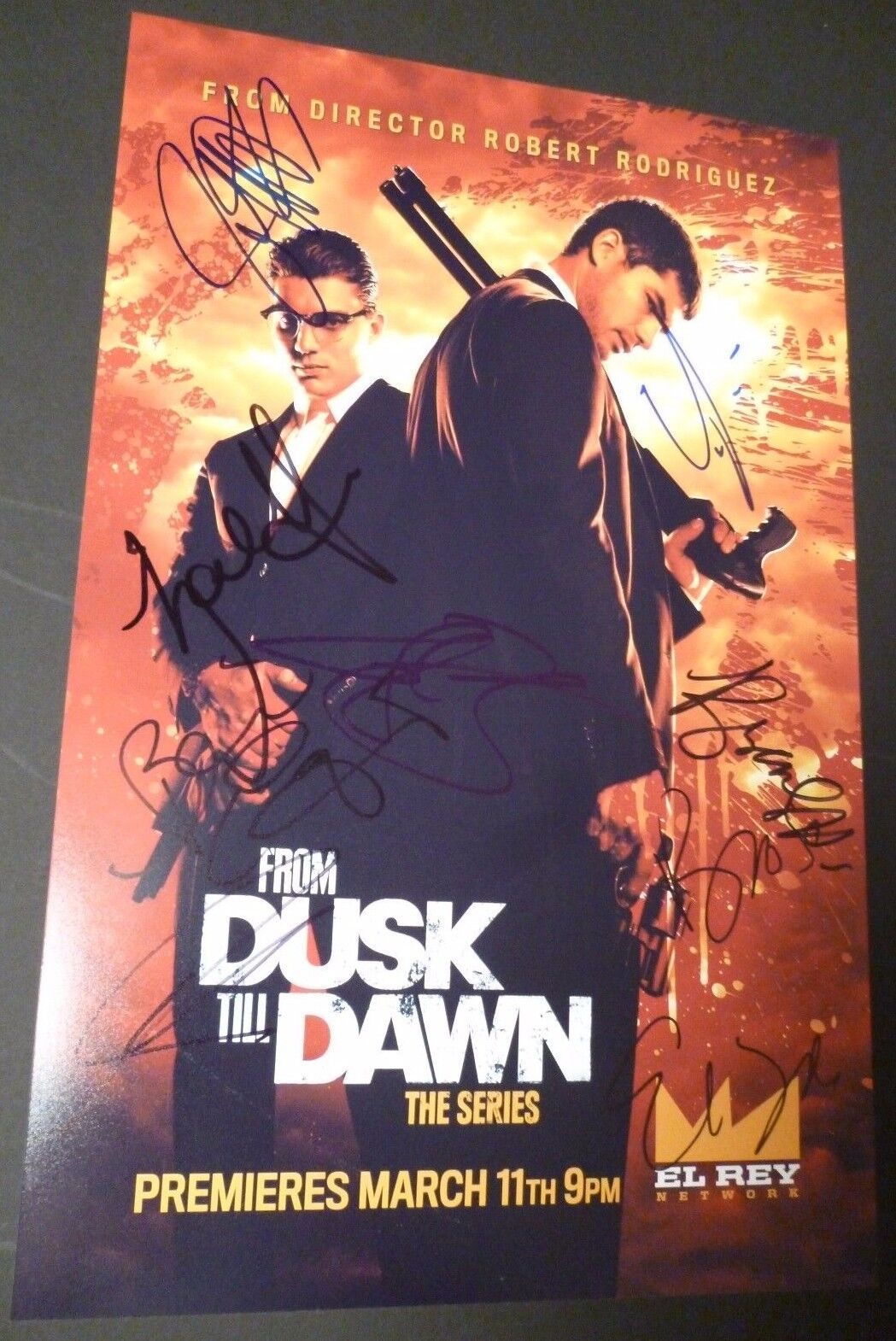 FROM DUSK TILL DAWN The Series Cast (x8)Authentic Hand-Signed 11x17 Photo Poster painting(PROOF)