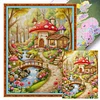Mushroom Greenhouse-14CT Stamped Cross Stitch Egyptian Cotton 63*80cm/24.8*31.5in (Big Size) tapestrymarket
