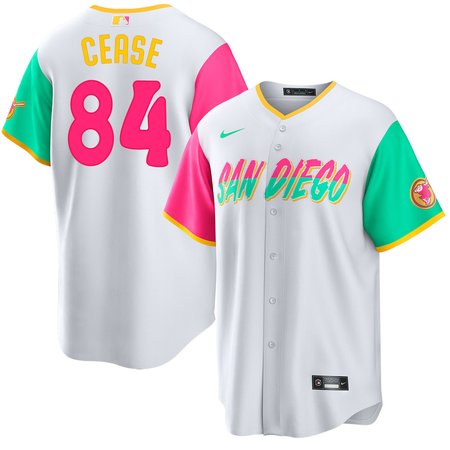 Men's San Diego Padres #84 Dylan Cease  White Home Replica Jersey 2TP1