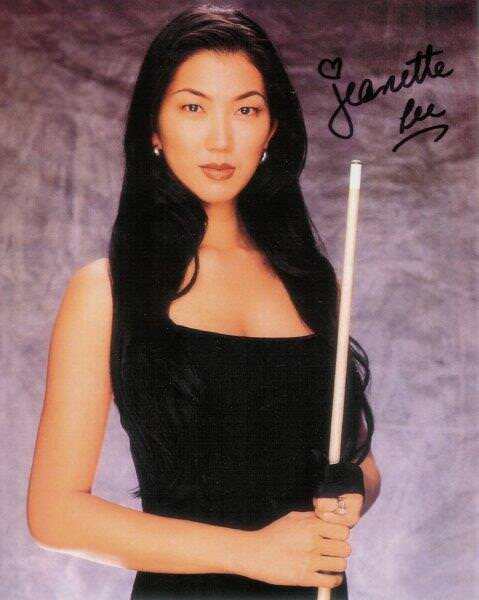 REPRINT - JEANETTE LEE Pool Billiards Hot 8 x 10 Photo Poster painting Poster RP Man Cave