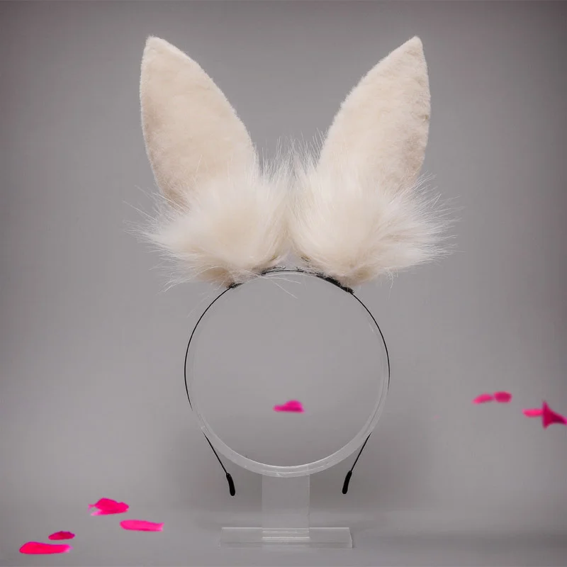 Billionm OJBK Kawaii Bunny Hair Hoop Handmade Rabbit Ears Headband Anime Cosplay Props Headdress Plush Ears Cute Hair Accessories 2022