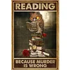 Reading Because Murder Is Wrong-11CT Stamped Cross Stitch 40*60cm(Big Size)