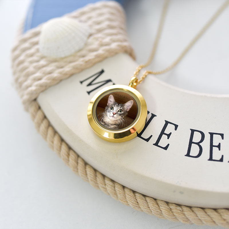 Custom Pet Portrait Necklace for Cats and Dogs - Preserve Precious Memories with Hair, Teeth, and Ashes - Personalize & Cherish Forever