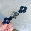 4 Pi&egrave;ces Pince Barrette &agrave; Cheveux lat&eacute;rale &agrave; Trois Fleurs