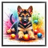 German Shepherd Playing Ball-11CT Stamped Cross Stitch 40*40cm/15.75*15.75in tapestrymarket