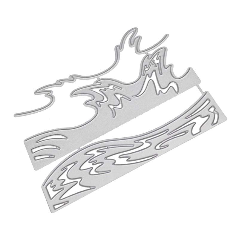 Sea Wave Frame Scrapbook Cut Die Background Mold Metal Cutting Dies Embossing Card Paper Craft Knife Mould Blade Punch Stencils