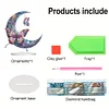 (US Local)Double Sided Acrylic Special Shape Moon Butterfly Diamond Painting Desktop Ornaments Kit