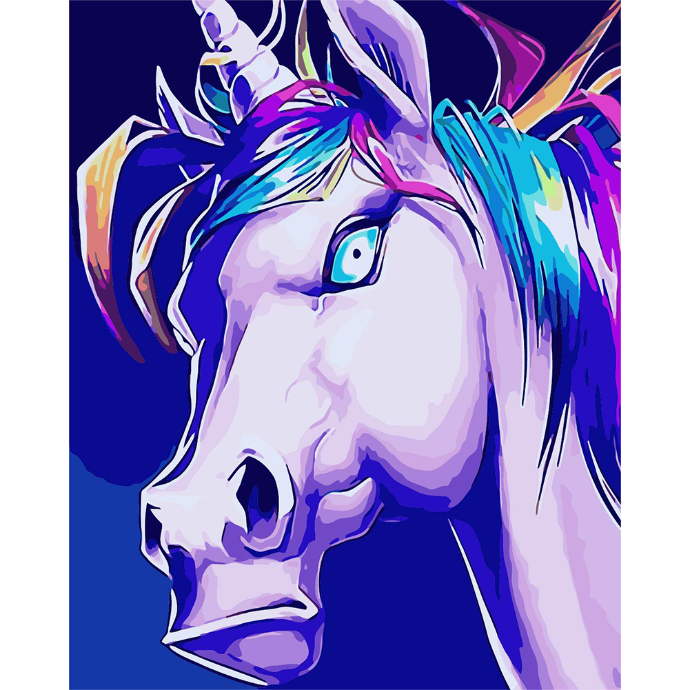 

40*50cm - Painting By Numbers - Angry Horse, 501 Original