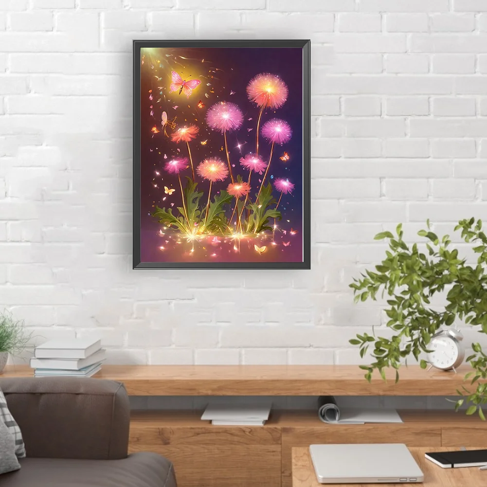 Full Round Diamond Painting 30*40cm - Colorful Dandelions