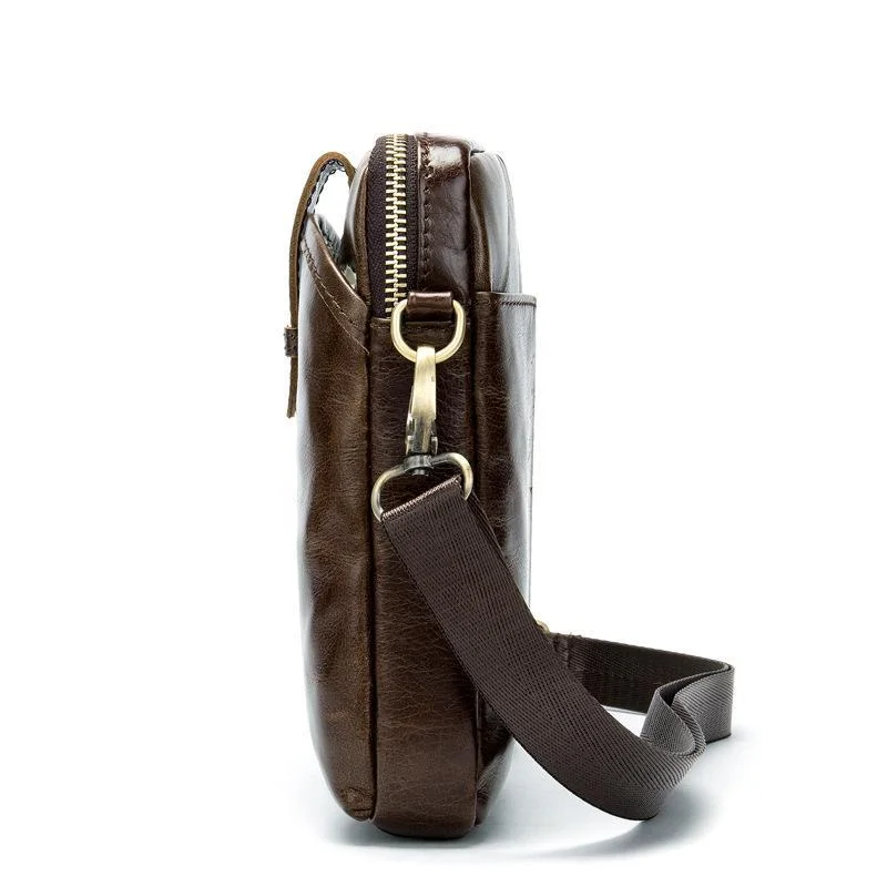 Casual Leather Retro Style Crossbody Bag Men's Shoulder Bag