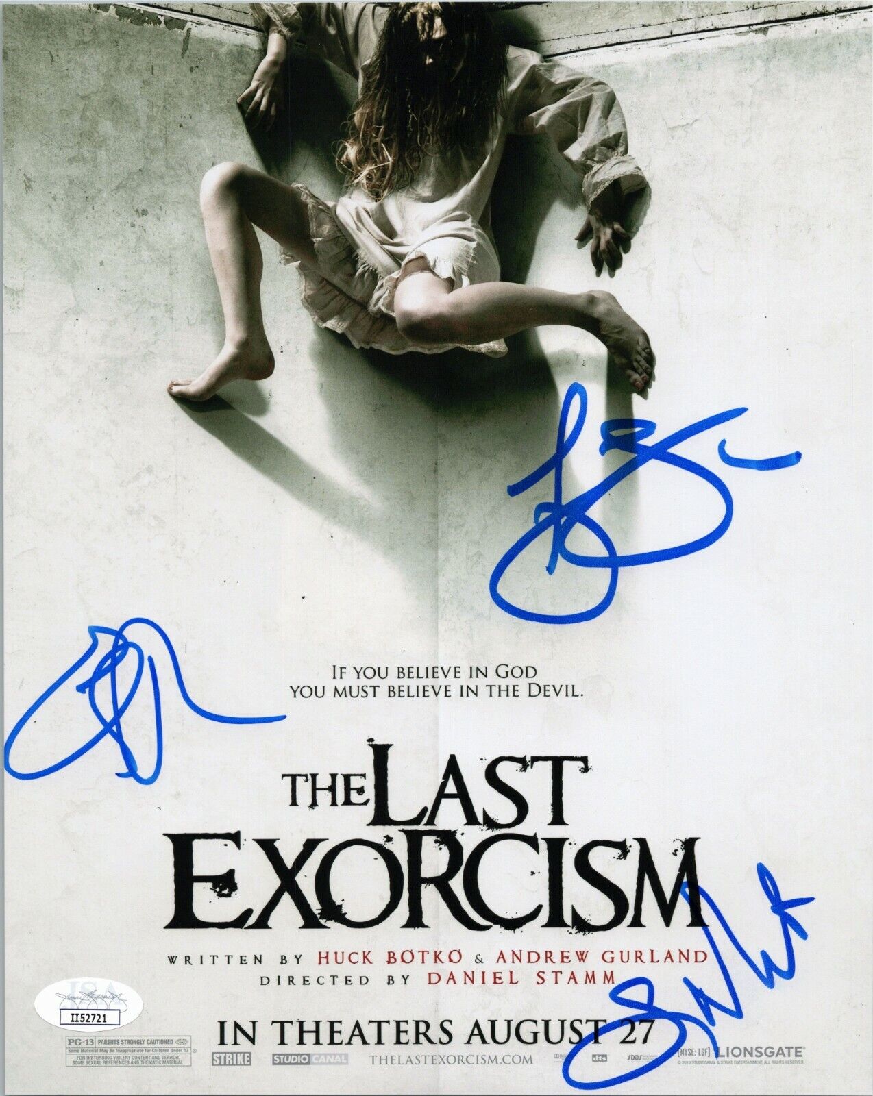 ELI ROTH ~ ASHLEY BELL +1 Hand-Signed THE LAST EXORCISM