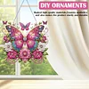 (US Only)Flowers Butterflies Diamond Painting Hanging Pendant DIY Diamond Ornaments