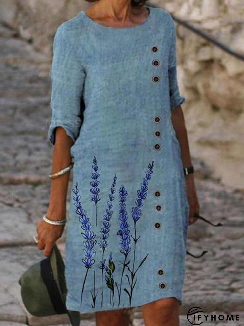 Casual Crew Neck Weaving Dress | IFYHOME