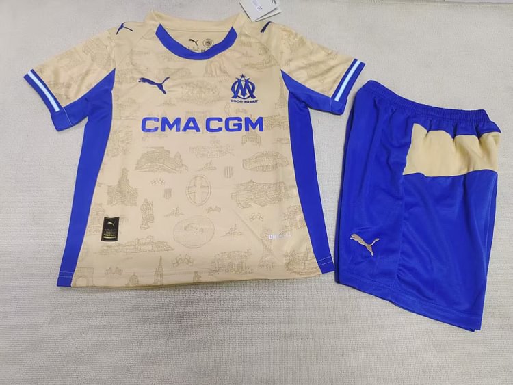 2025-26 Marseille Three Away Games - Adults & Children's Set