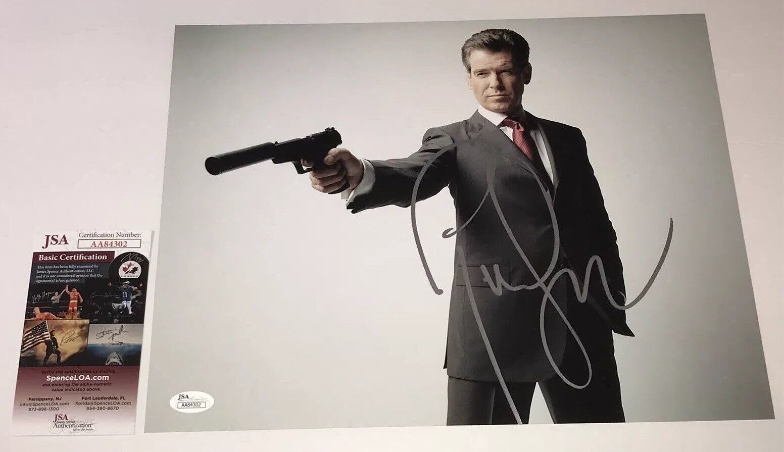 PIERCE BROSNAN Signed JAMES BOND 11x14 Photo Poster painting IN PERSON Autograph JSA COA