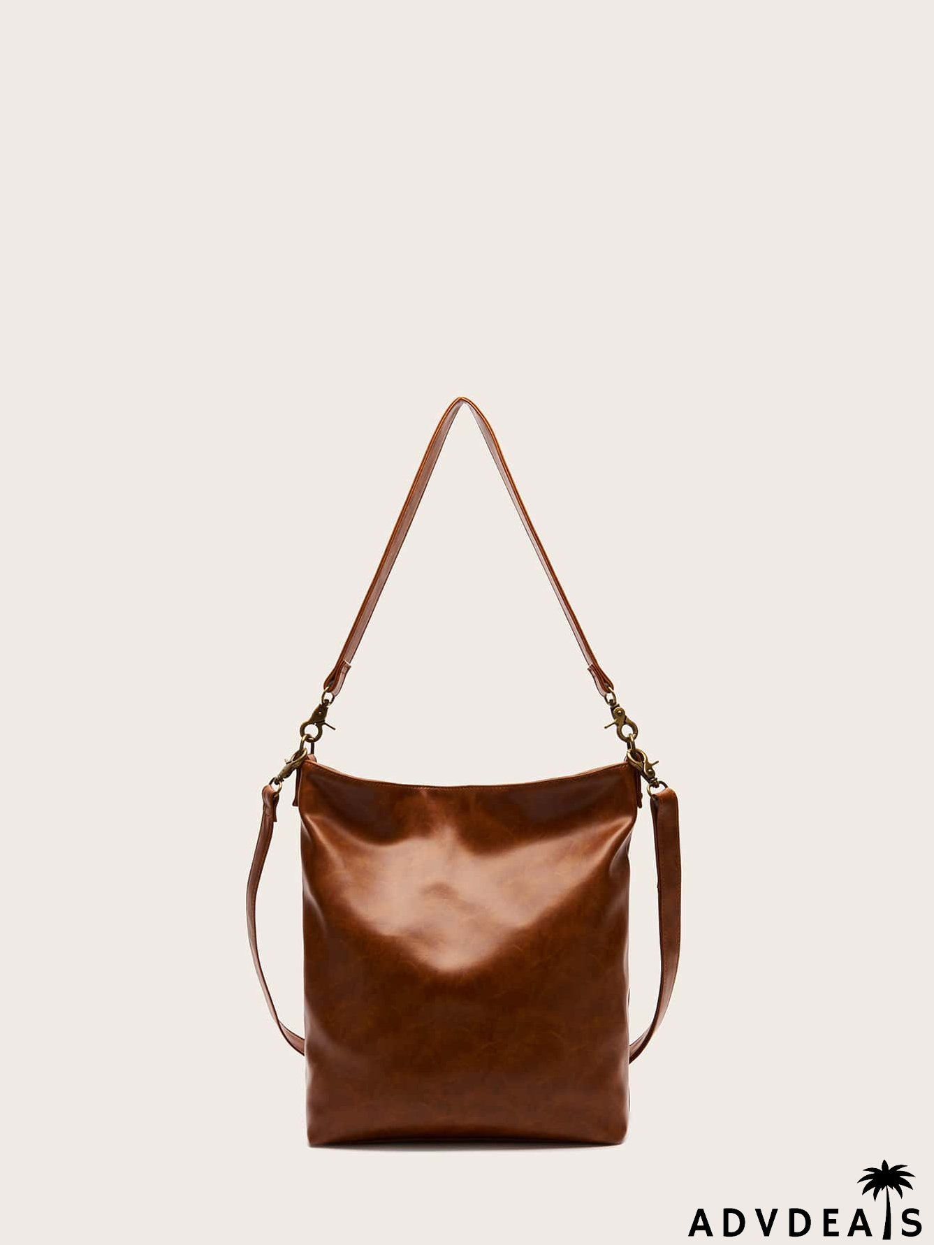 Double Zipper Large Capacity Bucket Bag