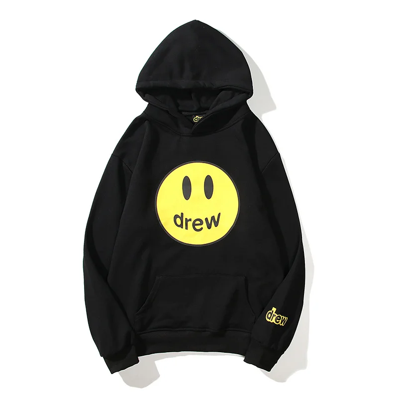 DREW Smiley Sweater Unisex Couples Hooded Sweater Hoodie