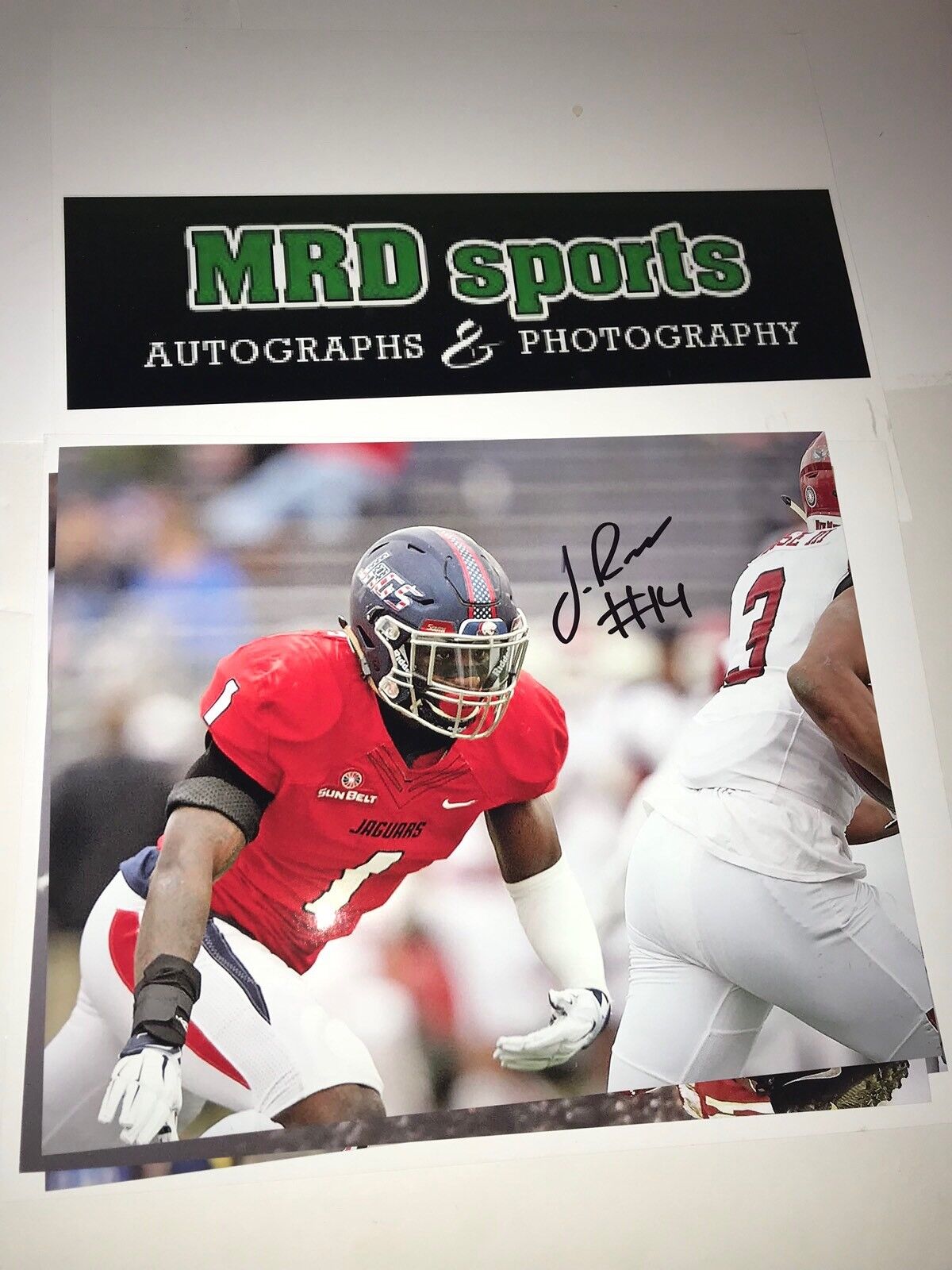 Jeremy Reaves South Alabama hand signed autographed 8x10 football Photo Poster painting