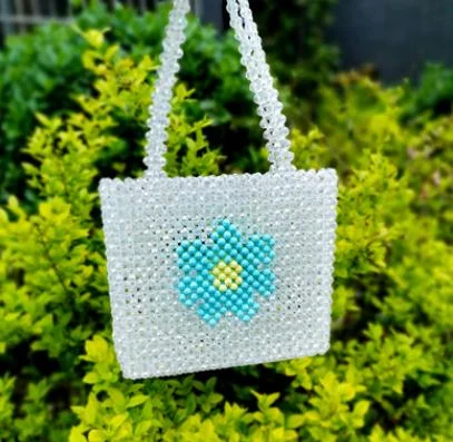 Hot Flower Handmade Beaded Bag Luxury Handbag And Purse Day Clutches with Single Shoulder Bag For Woman 2021