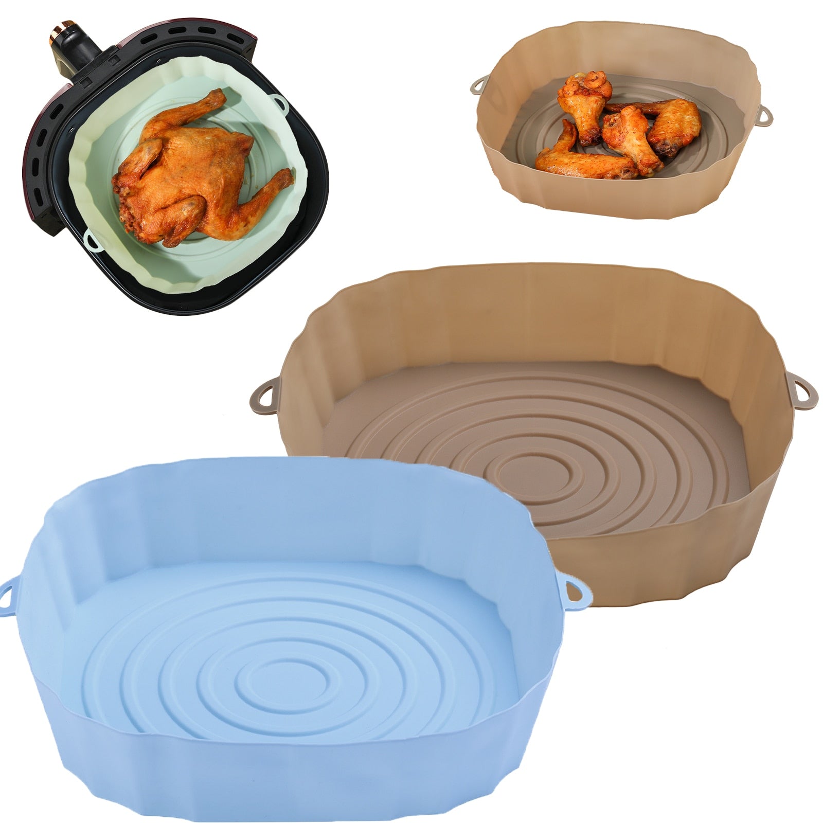 Re-Kitch.™ Air Fryer Silicone Baking Mold Oven & Glove Tray Set