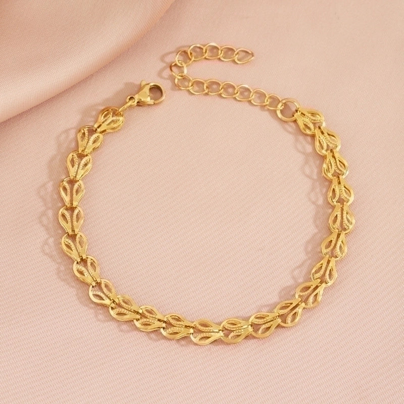 IG Style Classic Style Irregular 304 Stainless Steel 18K Gold Plated Bracelets In Bulk