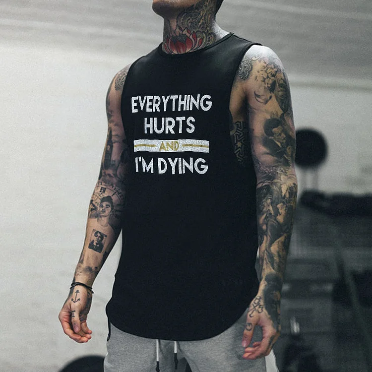 Everything Hurts And I'm Dying Printed Vest