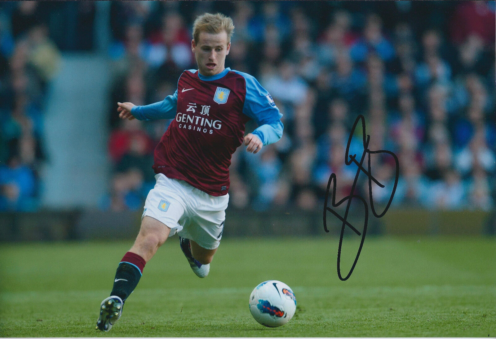 Barry BANNAN SIGNED Photo Poster painting AFTAL Autograph COA Aston Villa Premier League