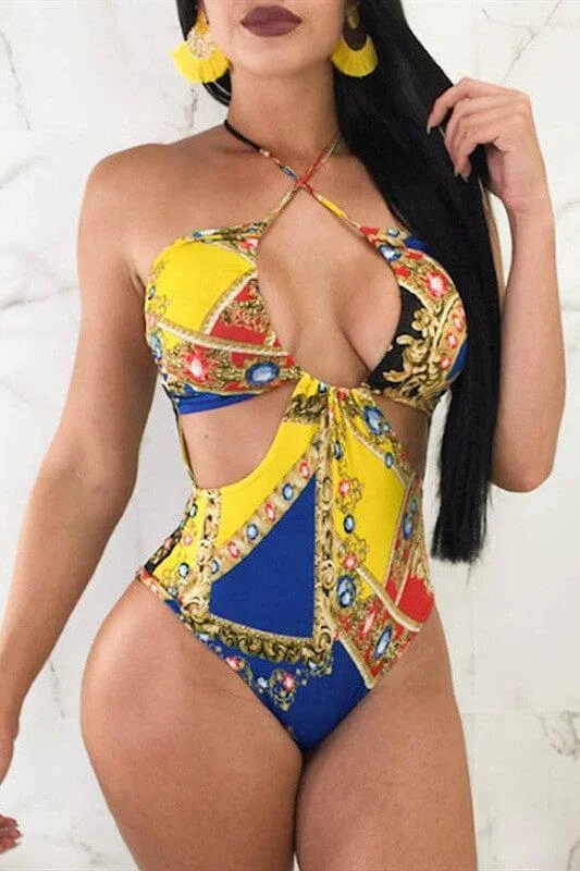 Sexy Fashion Print Swimsuit