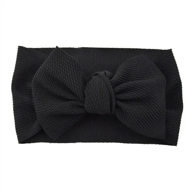 2019 Baby Accessories  Toddler Girls Boys Kids Baby Solid Bow Hairband Headband Stretch Turban Knot Head Wrap Kids Props Gifts
