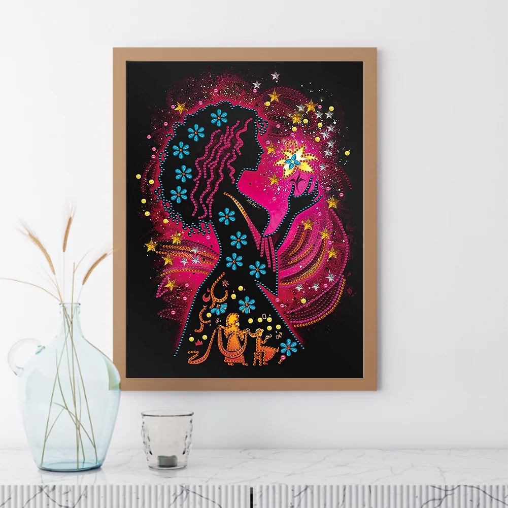 Special Shape Diamond Painting 30*40cm - Silhouette Princess