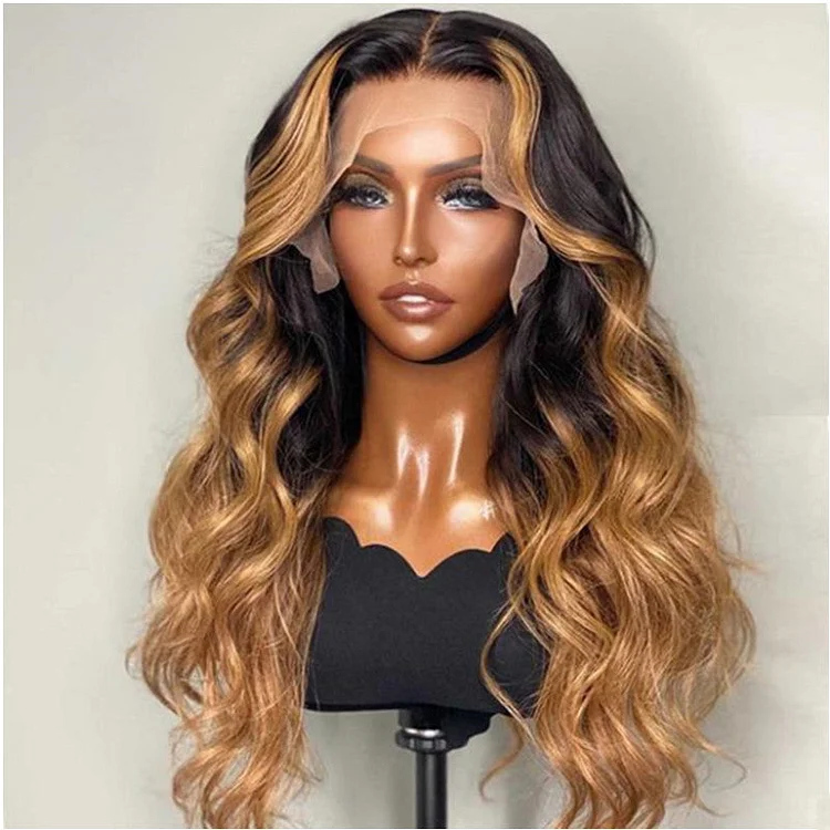 Fabulous Beyon-Celebrity Style Ombre 13X4 Body Wave Lace Front Wig [CW1003]
