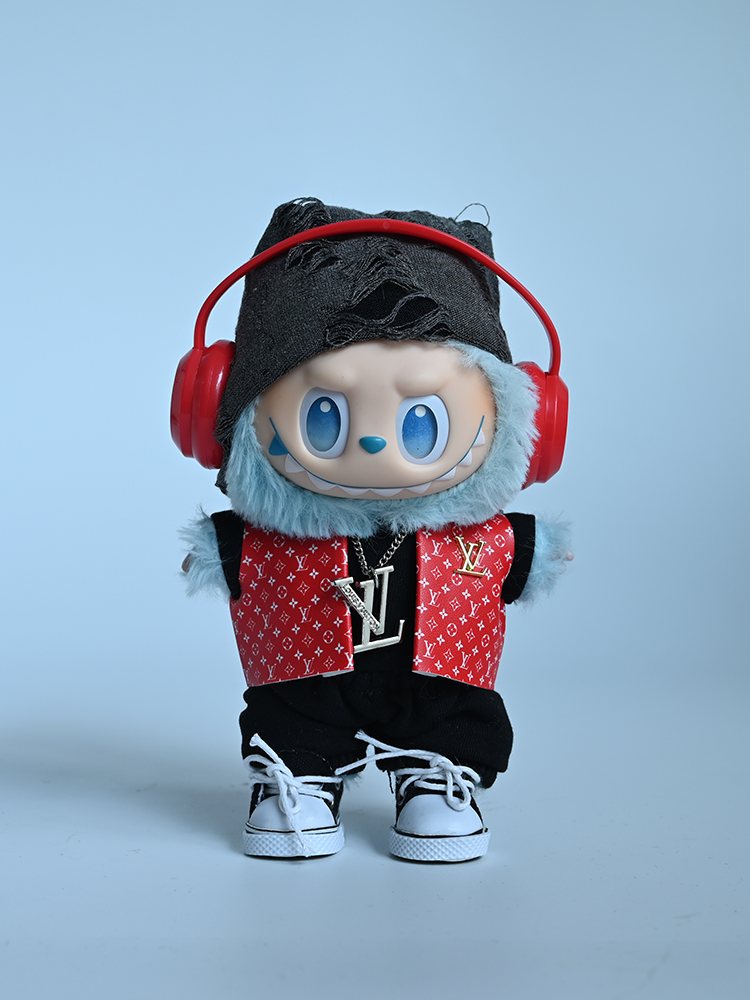 Labubu Clothes LV Distressed Hat Style