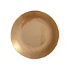 10 Pack | 8" Gold Round Plastic Dessert Plates With Gold Rim, Disposable Appetizer Salad Party Plates